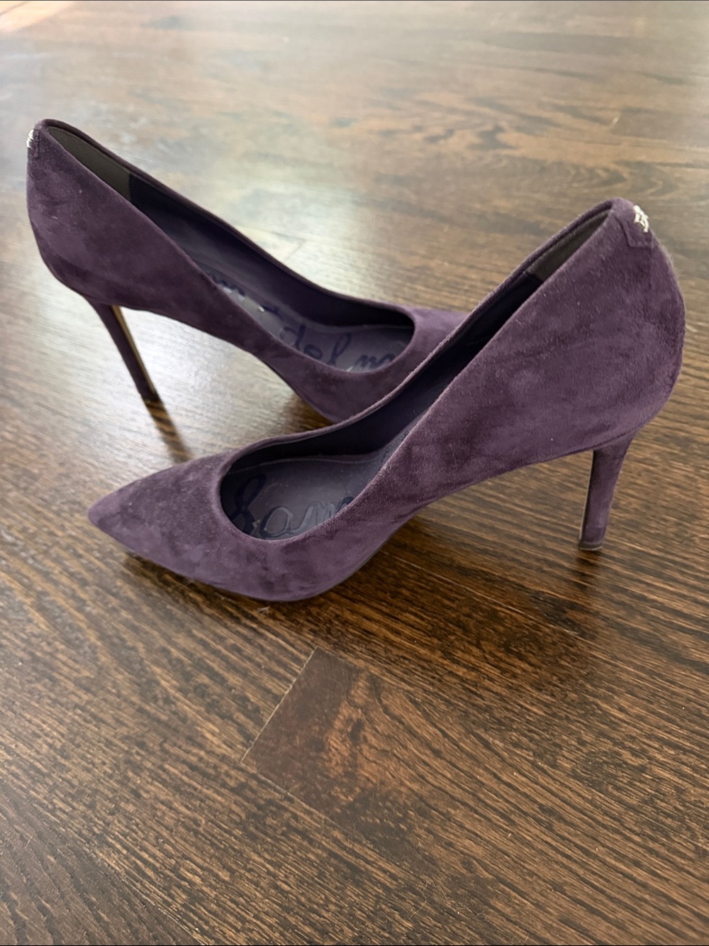 Sam Edelman Hazel Suede Heels in Plum Indigo